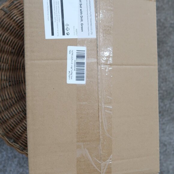 NEW! Green/Black Tool Bag With 232 Piece Set-Drill Included-Storage Pockets - Picture 6 of 8